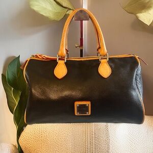 Dooney & Bourke Black Pebbled Leather Satchel